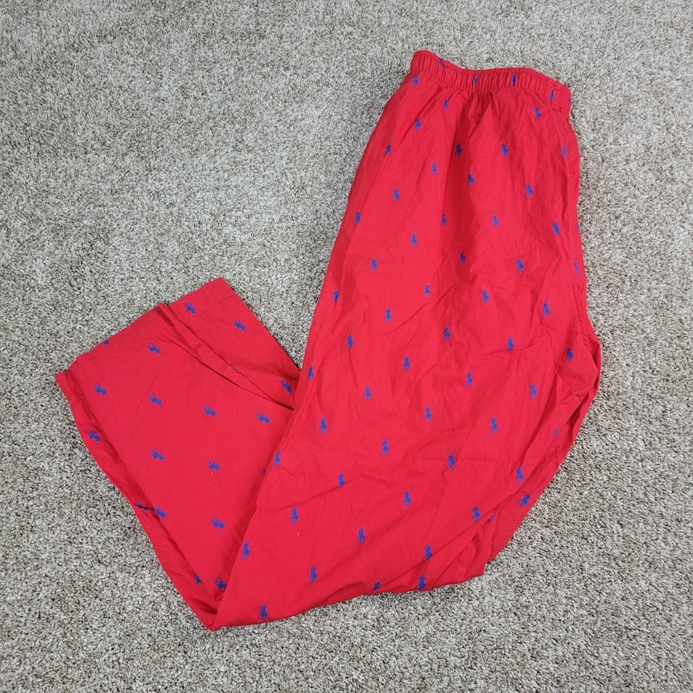 Polo Ralph Lauren Classic Underwear Mens XL Red AOP Pony Pajama Pants